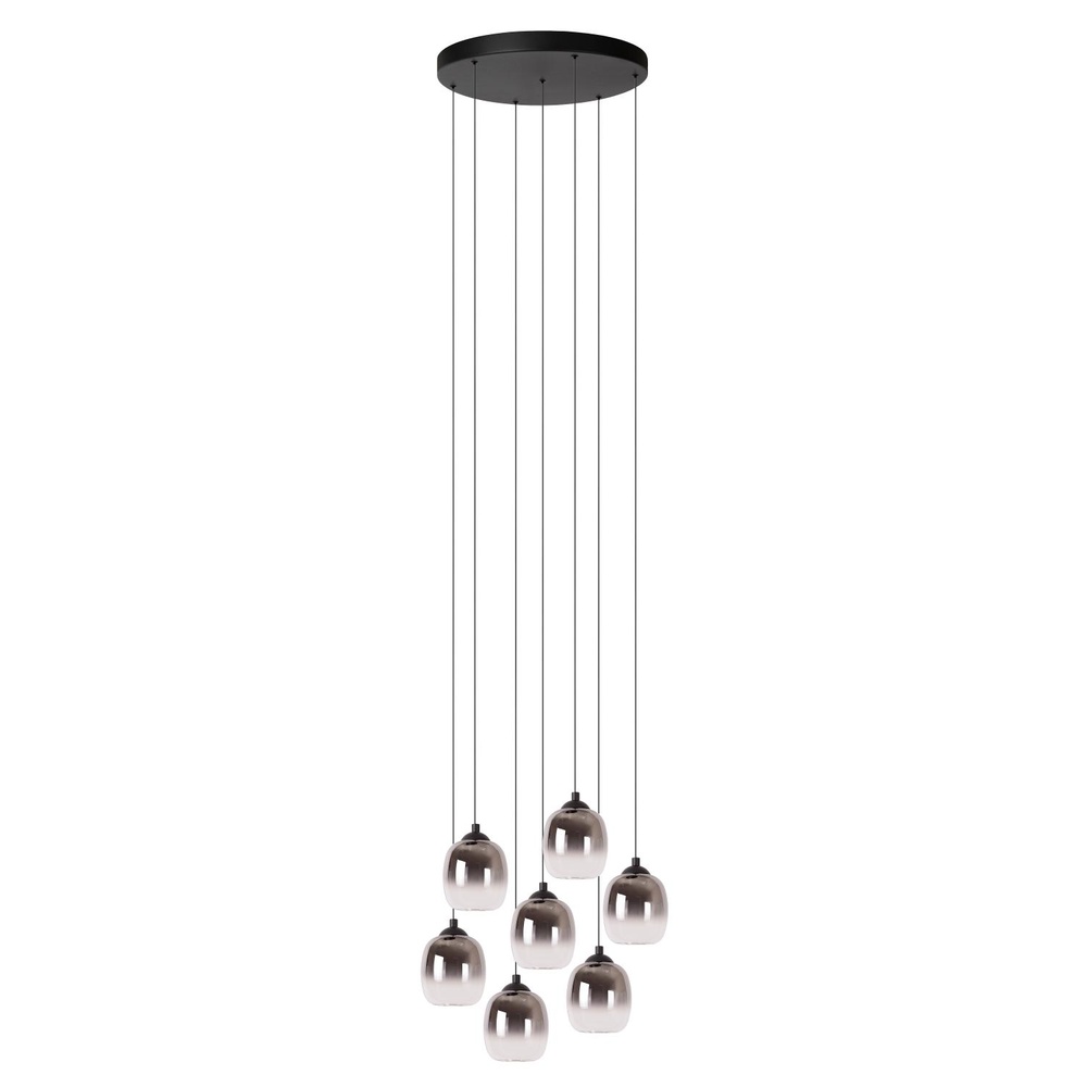 Lucide 7-lichts hanglampTamino zwart - 74419/07/30